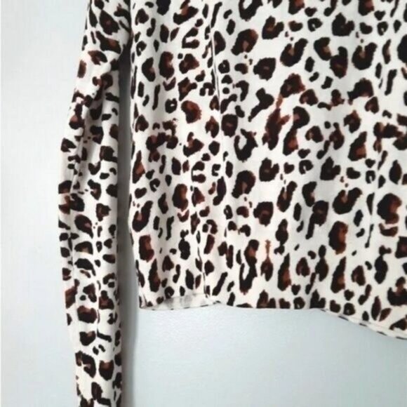 RICKI'S \ Cheetah 🐆 Button Down Cardigan Fine Knit Sweater Cardi Leopard Sz S - Picture 12 of 14